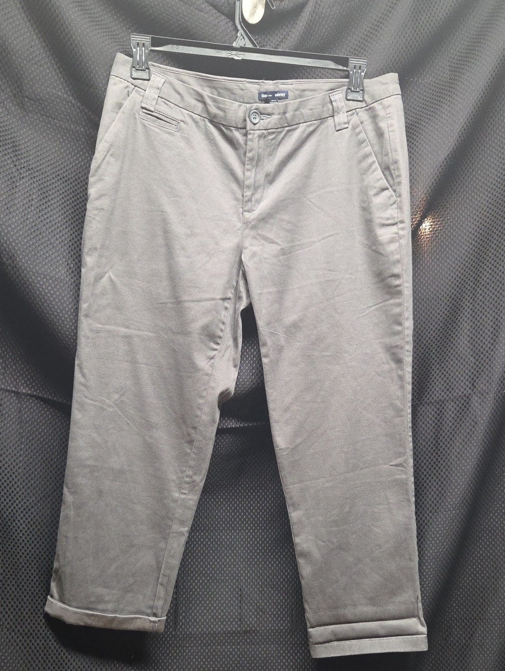 GAP Aubrey Cropped Ankle Pants in Charcoal Gray